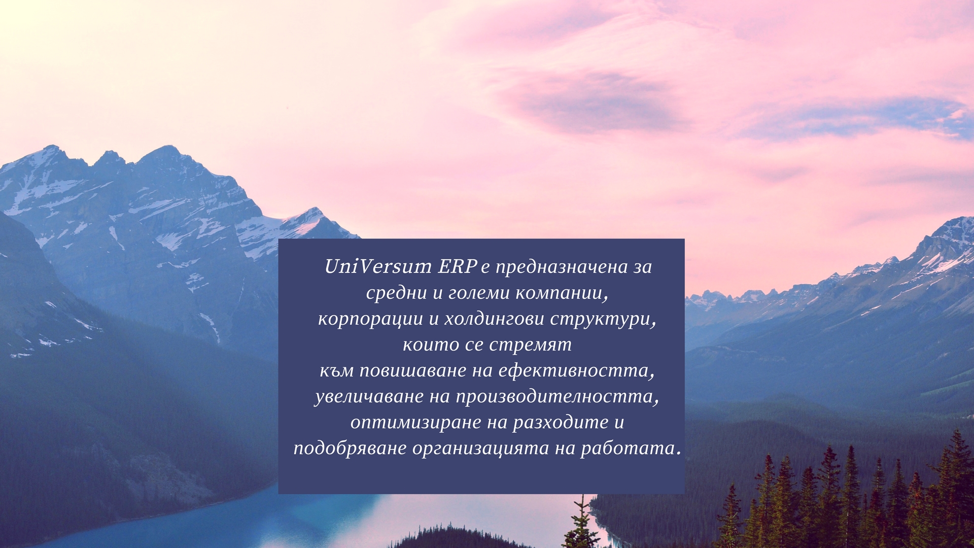 Необходима ли Ви е UniVersum-ERP ?